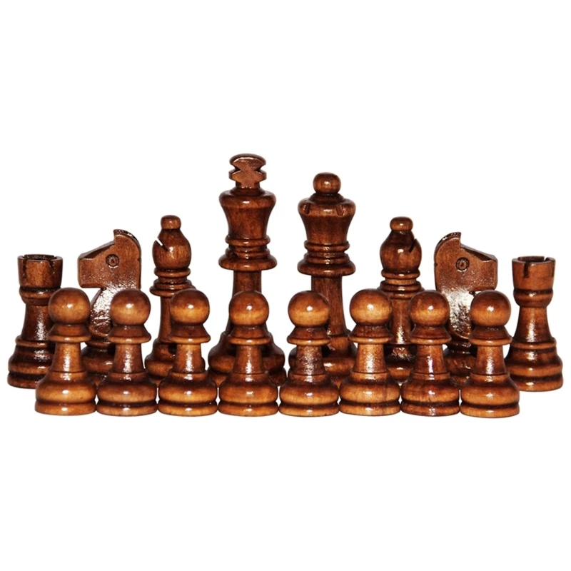 32Pcs Portable International Chess Pieces Pack Tournament Chess Pieces Game Set Chessmen Chess Pieces Pack with No Board