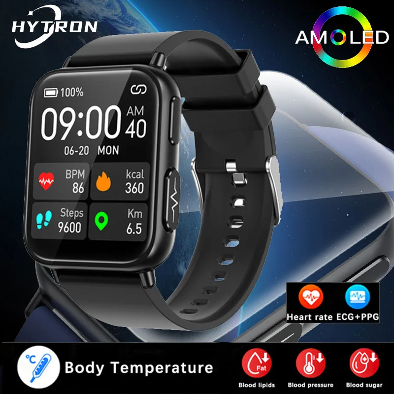 

HYTRON 2023 New Ecg Non-Invasive Blood Sugar Smart Watch Body Temperature Blood Pressure Bluetooth Call Sports Health Smartwatch