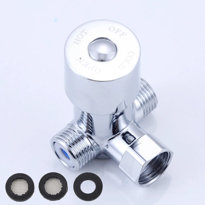 G1/2 copper Hot Cold Water Mixing Valve Shower Head Mixer Faucet Tap