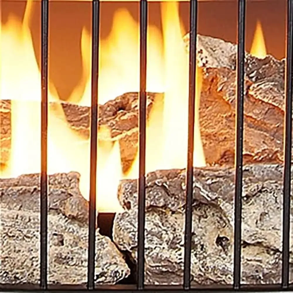 25,000 BTU Ventless Space Saving Free Standing Dual Fuel Fireplace with Built-In Thermostat Control Heats Up to 1,100 Sq Ft 6