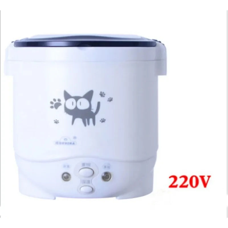 Rice Cooker Electric Cooker Pot 12/24/220V Mini 1.6L Car Trucks Electric Soup Porridge Cooking Machine Steamer Warmer Lunch Box