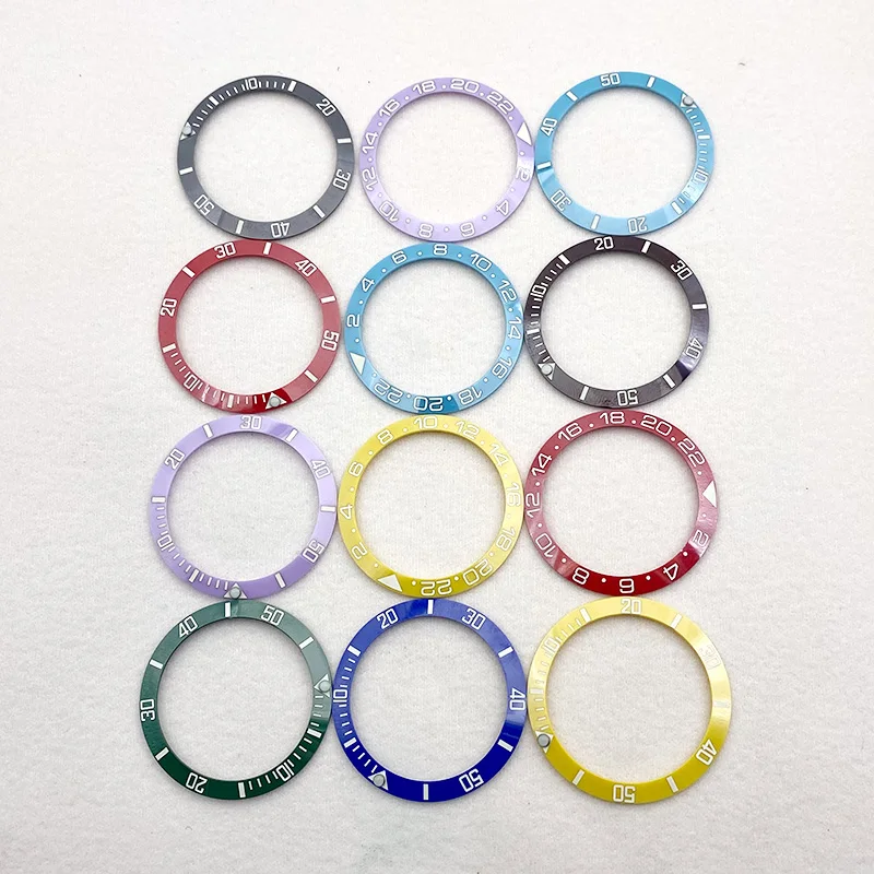 Mod 38 *30.5mm Sloped Super Luminous Ceramic Watch Bezel Insert Fits SKX007 SRPD Abalone Tuna Men Divers Watch Case Replace Part