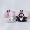 Novelty Jirai Kei Women's Cute Gas Cigarette Lighter Refillable Pink Black Bunny Wings  Smoking Lighter Cigarette Pack Set 6