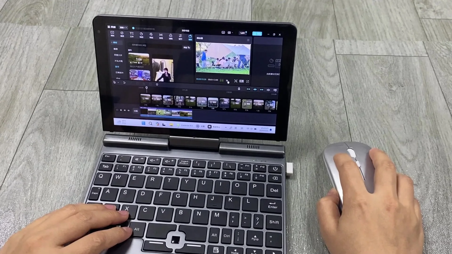 8インチ ミニパソコン ミニPC タッチスクリーン ポータブル ノートパソコン CREALITY-P8ミニタッチノートパソコン、回転360度、intel alder、n100