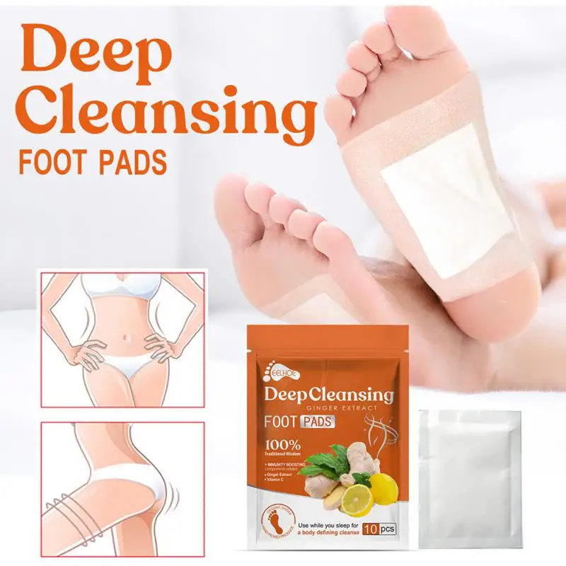 

Detox Foot Patches Ginger Wormwood Detoxification Weight Loss Pads Body Toxins Cleansing Body Slimming Feet Care Adhersive
