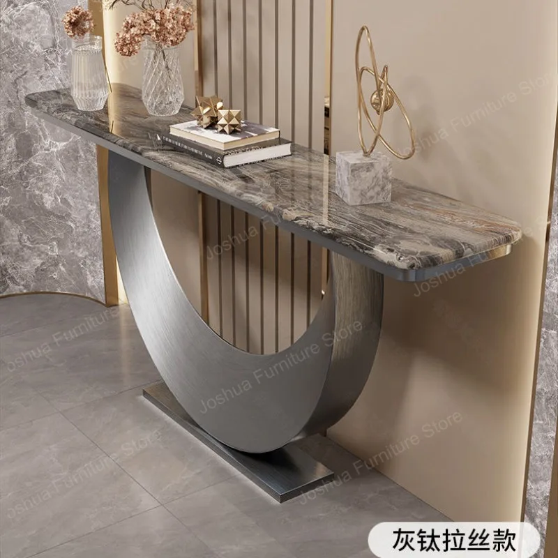 Tavolo Console Semplice e Lussuoso, Grande Capacità, Stile Vintage Americano, per Ingresso e Soggiorno - immagine 4