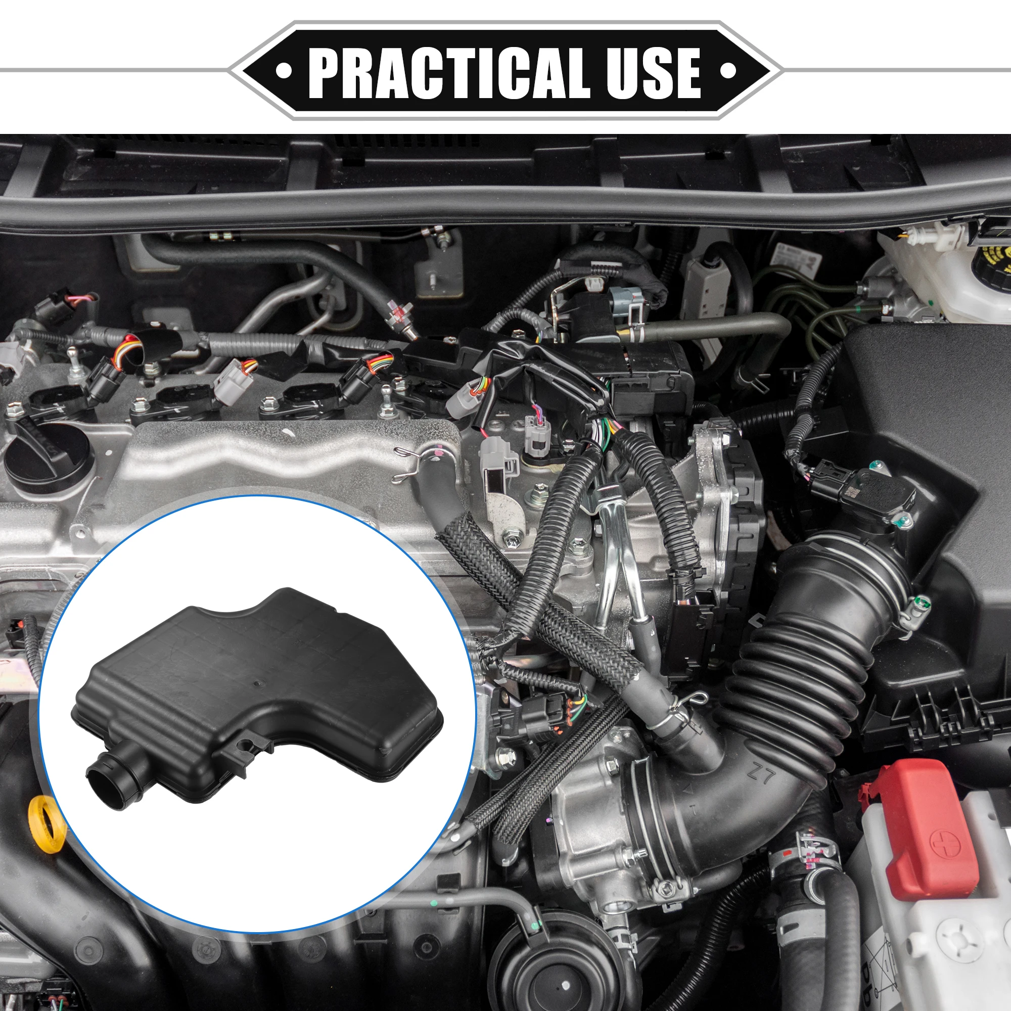 UXCELL Car Air Intake Lower Resonator for Honda CR-V 2007 2008 2009 2.4L No.17230RZA000 Black
