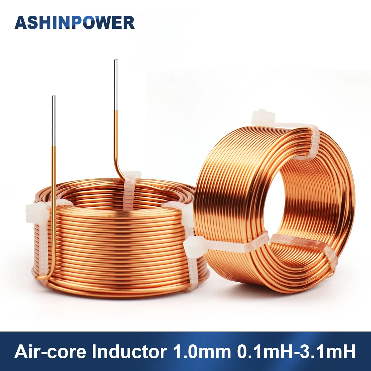 1Pcs Aircore OxygenFree Copper Inductor 1.0mm 0.1mH3.1mH DIY Speaker