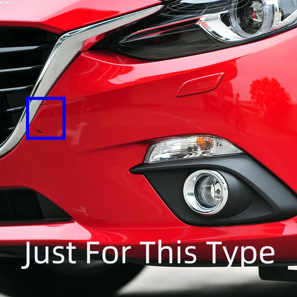 MKVAXR 1ペアフロントロアバンパーグリル牽引フックアイカバーキャップトライアングルトリム、マツダ、3アクセラ2014-2016 車のフロント下部 グリルバンパーカバー装飾キャップマツダ 3 2016 2017 2018 B63B-50-101 B63B-50-102 車のヘッドプラスチック  BANE50101 ... に適合する マツダ 3 2017-2018 フロントロアバンパー トウフックアイカバー グリルキャップ B63B-50-101 B6