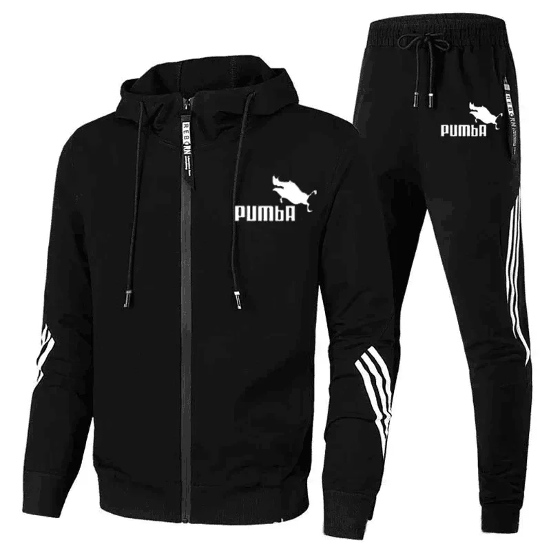 Men's Zipper Jacket and Pants, Winter Jacket, Casual Sportswear, Sportswear, Sportswear Set, Men's Wear, Brand 2