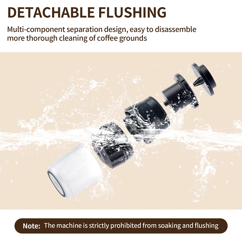 60ml Wireless Electric Espresso Coffee Machine Detachable Flushing Capsule Powder Coffee Maker For Car Home Camping Machine Espresso Coffee Maker Capsule Coffee Maker