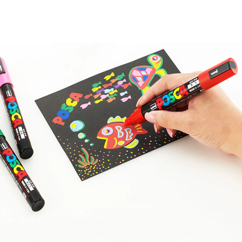 UNI Posca Markers Full Set PC-1M/3M/5M Advertising Permanent Paint Color Marker Manga Drawing Graffiti Art Supplies Plumones permanent marker pen marker pens color marker pens permanent marker permanent markers pen marker paint marker pen markers pen marker pen acrylic paint markers