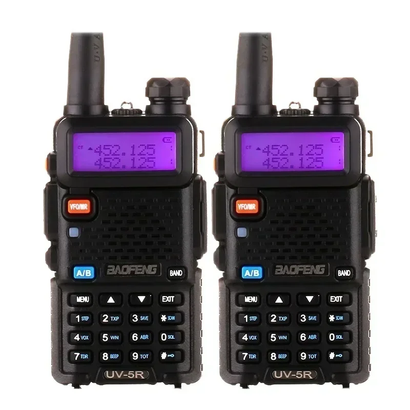 Портативная рация Baofeng UV-5R 8 Вт, мощная Двухдиапазонная радиостанция 8/5 Вт, дальность действия 16 км, двусторонняя радиосвязь CB, UV5R, для охоты