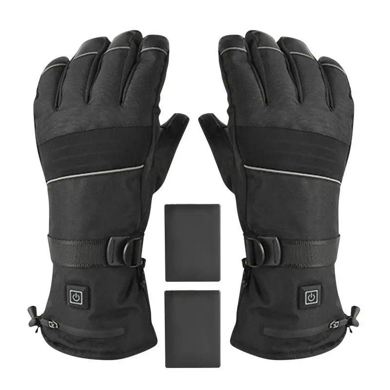 

Heated Gloves For Men Portable Battery Heating Thermal Gloves Rechargeable Waterproof Touchscreen Gloves For Cycling Motorcycle