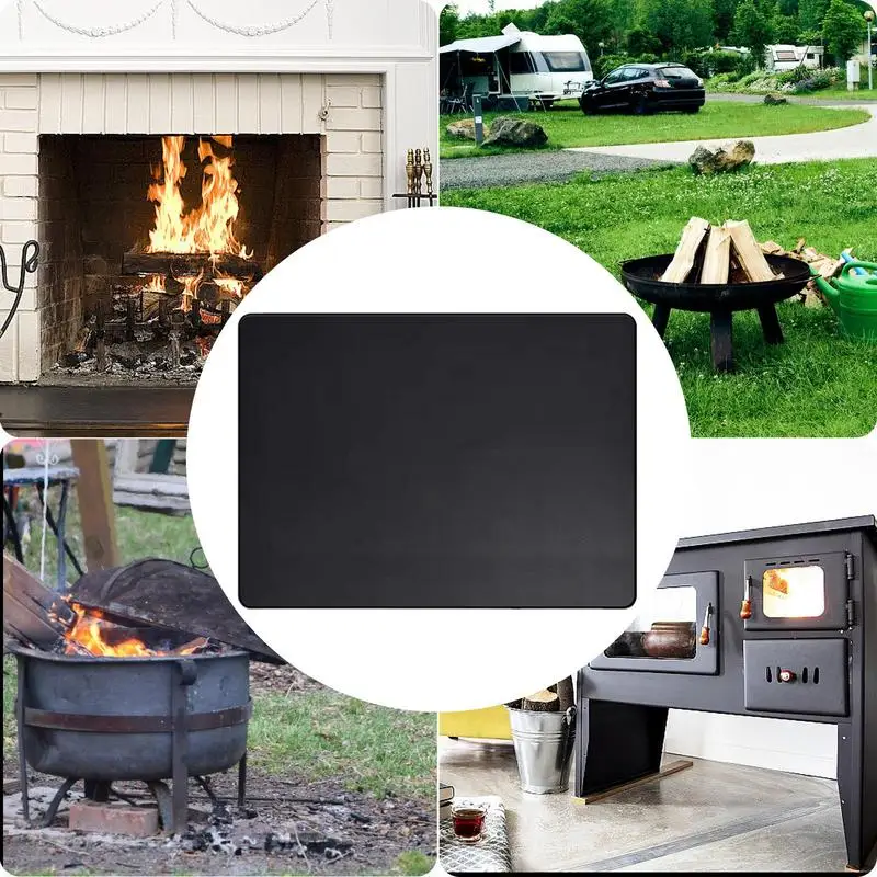 Fireplace Rugs Fire Resistant Fireplace Floor Protector Fireproof Fireplace Mat Hearth Area Rug Fire Retardant Fiberglass Carpet