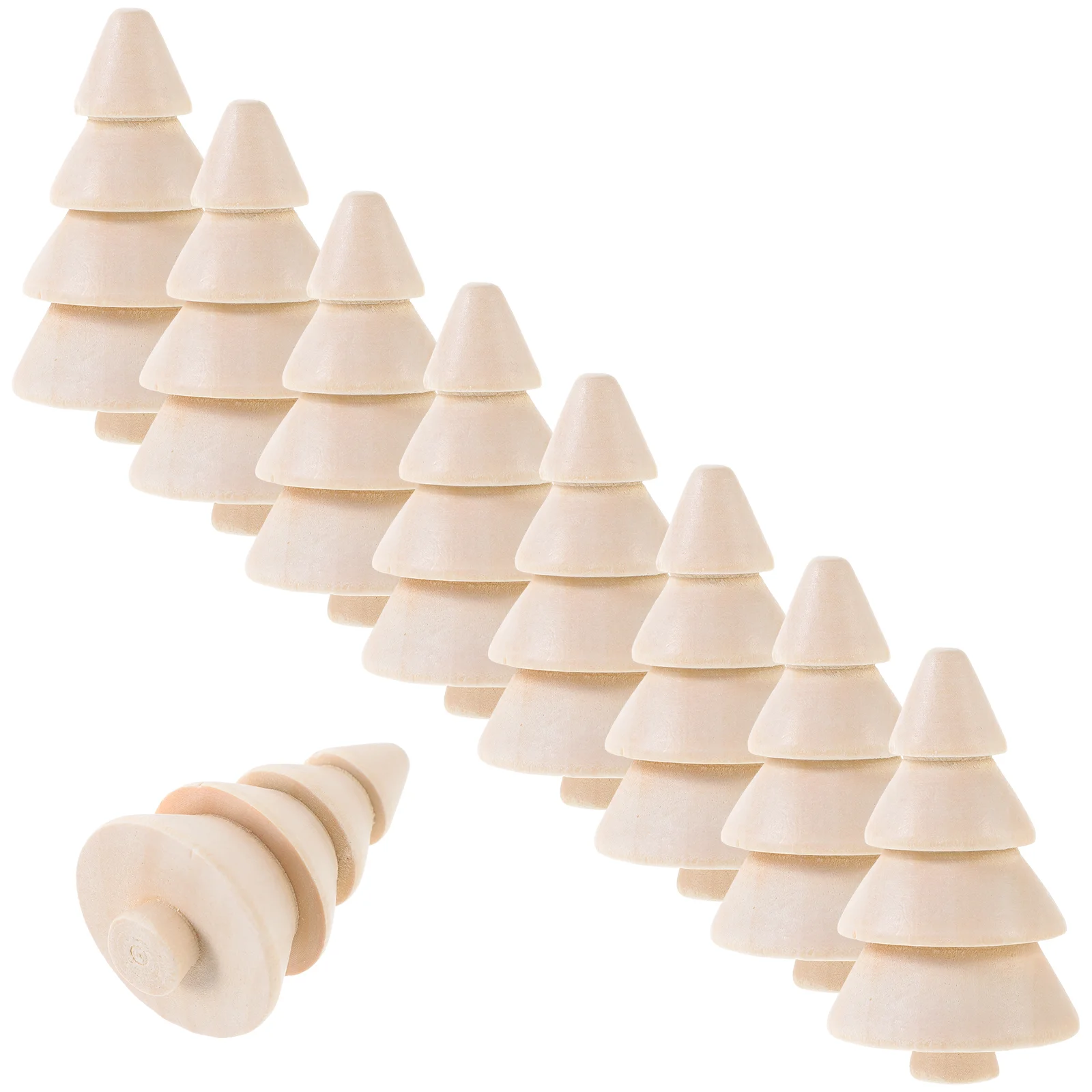 

Unfinished Wooden Christmas Tree DIY Craft Blank Painted Peg Doll Nursery Ornament Christmas New Year Decoration