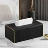 Exquisite Streak European Style Leather Tissue Box, High Quality, Hotel, Living Room, Bathroom, Home Decor, New 3