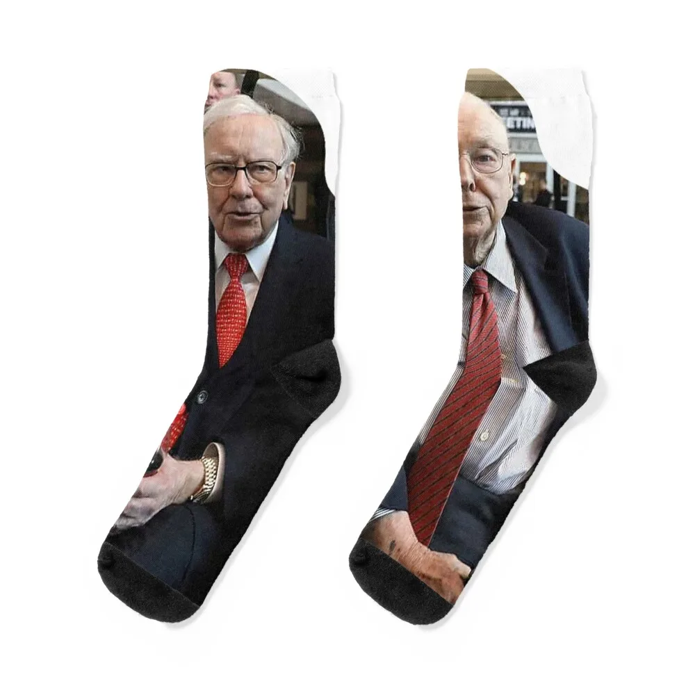 

Warren Buffett and Charlie Munger Socks halloween Men's Sports Luxury Woman Socks Men's