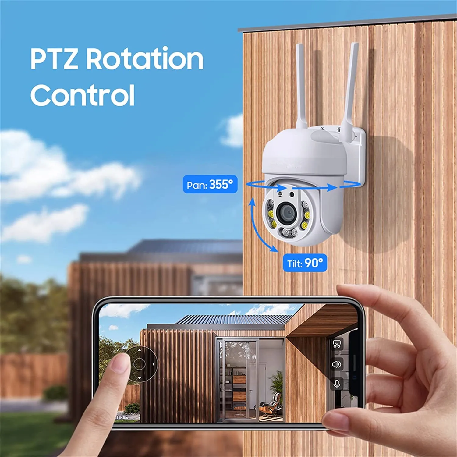 Tuya 4mp Ptz Wifi Security Camera Outdoor Waterproof Dual-band_voghion.com