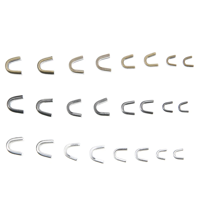 12pcs Closed-end Repair Head Zipper Parts Nickel Metal Zippers Block Repairing Top Stop Zipper Kit Plants Fabric Sewing Tools