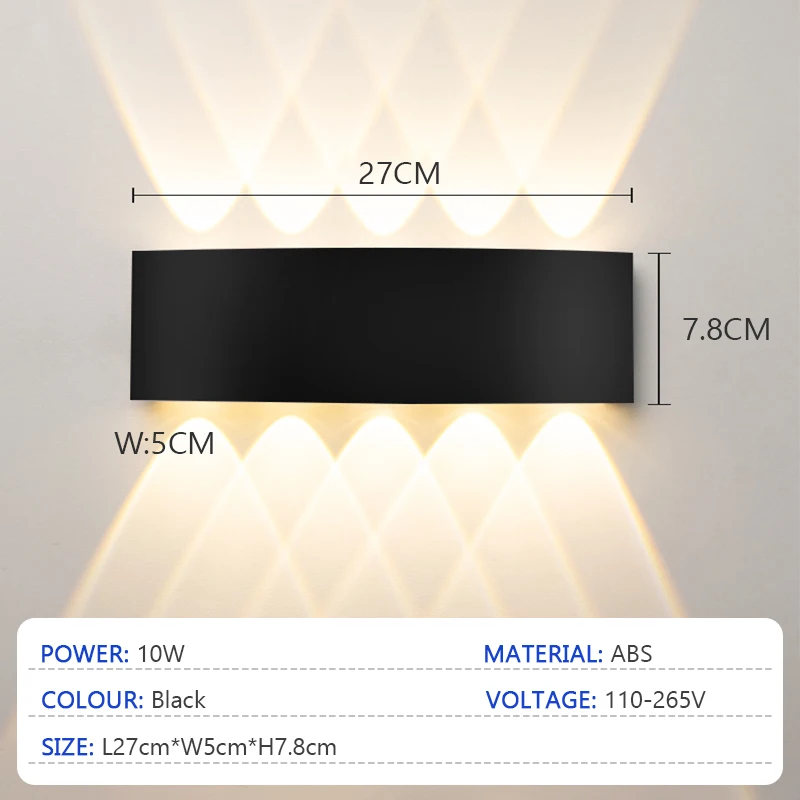 LED Up and Down Waterproof Wall Light for Indoor & Outdoor Spaces