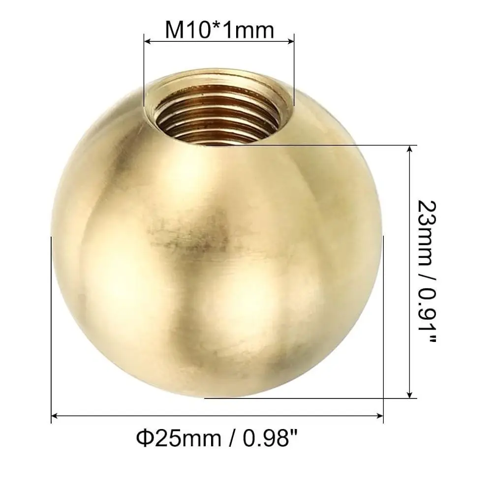 20mm/25mm Lamp Finials Caps Knob Gold Ball-Shaped Screw Cap Nuts Brass Decoration Lamp