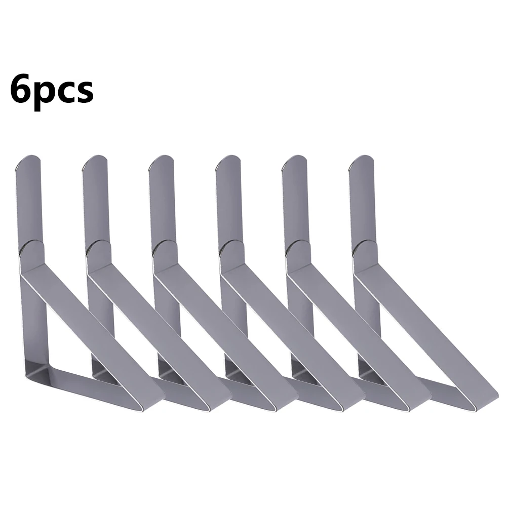 Table Clamps Tablecloth Holder Stainless Steel Tablecloth Clip 6Pcs 7.2