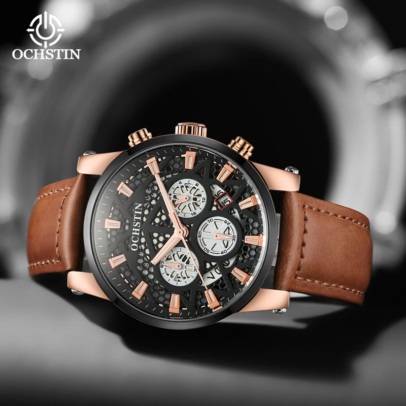 Ochsti's Fashion Trend Multi functional Quartz Movement Waterproof Watch New 2024 Pilot Series Men's Quartz Watch