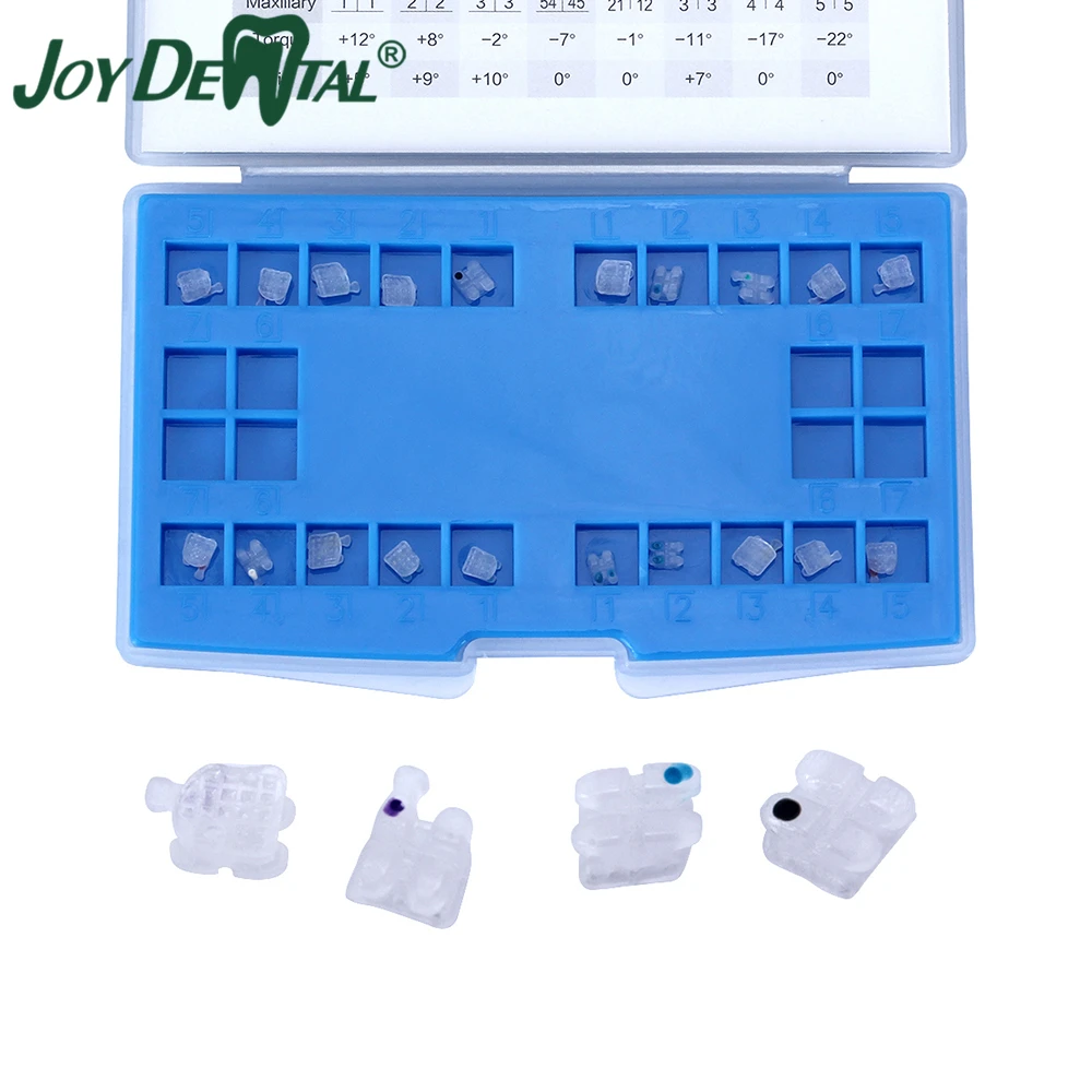 20pcs/kit Dental Orthodontic Braces Ceramic Brackets Roth/mbt.018/.022