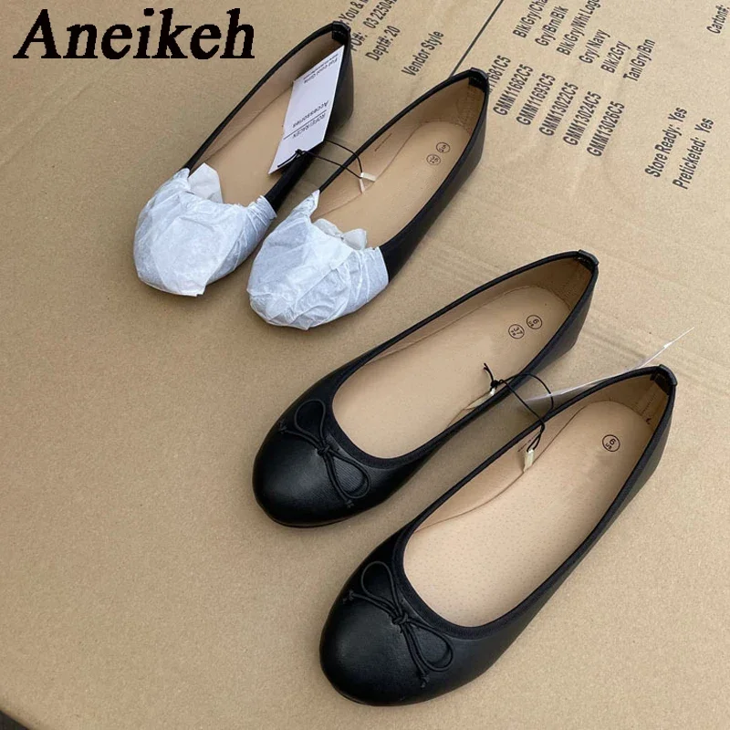 Women Fashion Flats Round Toe Bowtie Slip on Comfort Loafers Casual Mules Shoes women shoes women flats casual shoes