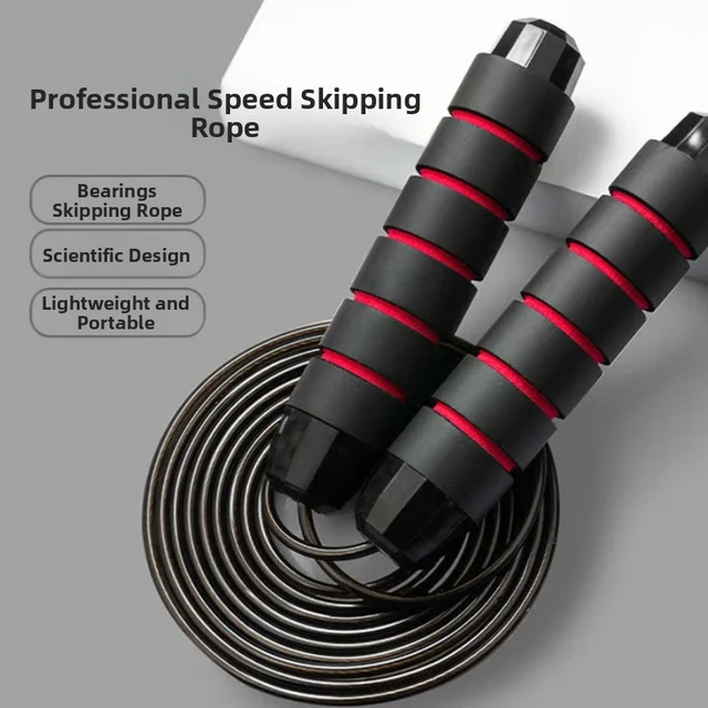 Adjustable Tangle-Free Speed Wire Jump Rope Workout with Foam Handles for Fitness Home Workouts and Slim Body Adjustable Tangle-Free Speed Wire Jump Rope Workout with Foam Handles for Fitness Home Workouts and Slim Body