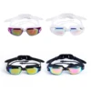 Mirrored Laser Swim Goggles for Adults with Ear Plugs, Protection Anti-Fog Swimming Glasses, Leak-Proof Comfort Fit for Men Wome