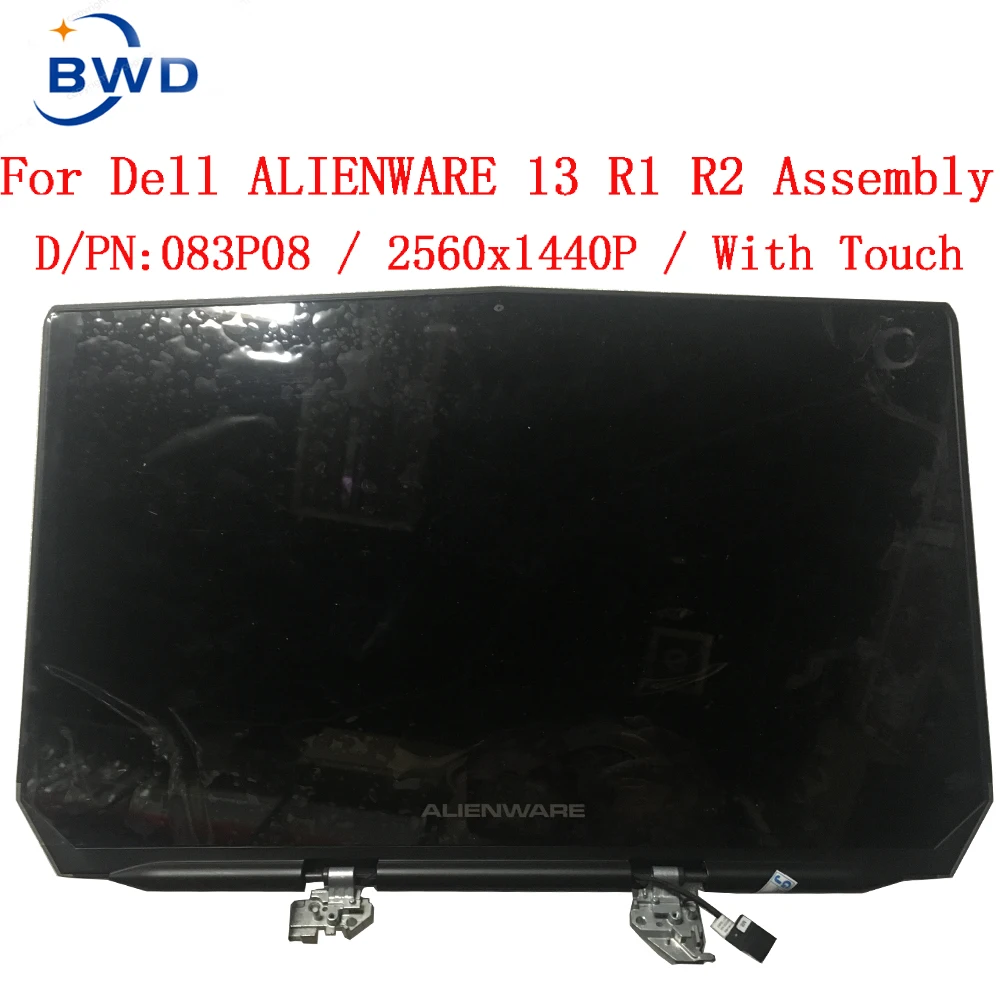 

D/PN 083P08 LCD LED Touch SCREEN Digitizer Assembly Replacement Complete Upper Half Replacement Part For Dell Alienware 13 R2 R1