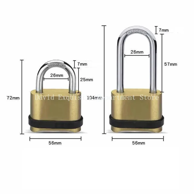 4 Digit Combination Padlock 4 Digit Locks Ombination Padlock Security Home Kit 6