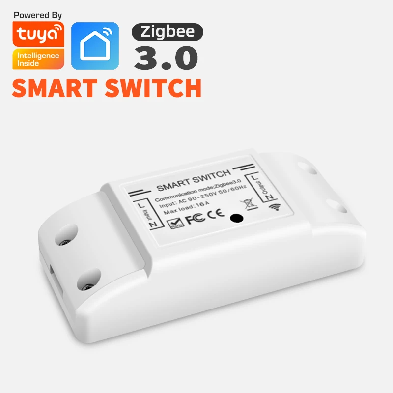 

16A Zigbee Smart Switch Module On/Off Smart Breaker For Light And Fan APP Remote Control Work With Google Assistant Alexa