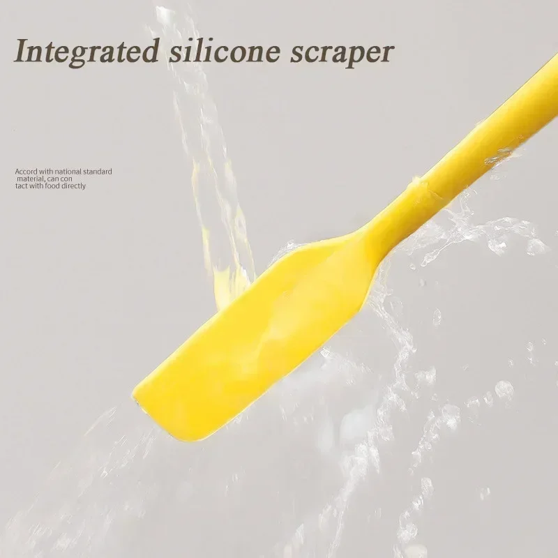 Silicone Spatula Set Gadget Tools Mixing Tool Utensils All for Kitchen and Home Baking Cake Cream Yellow/Brown Scraper 2 Pieces kitchen utensils