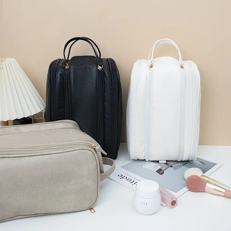 PU Leather Makeup Bag 💄 – Spacious Cosmetic Organizer with Compartments for Travel &... - SKU LMB16892 - UGI Packa...