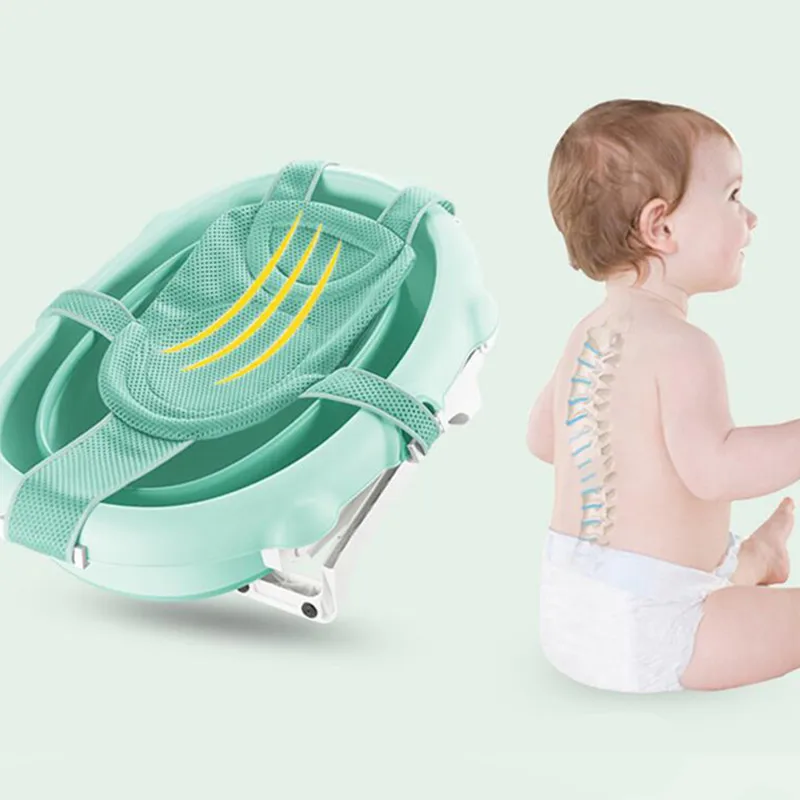 

Baby Bath Seat Support Mat Adjustable Bath Tub Pad & Chair Newborn Bathtub Pillow Infant Anti-Slip Soft Comfort Body Cushion