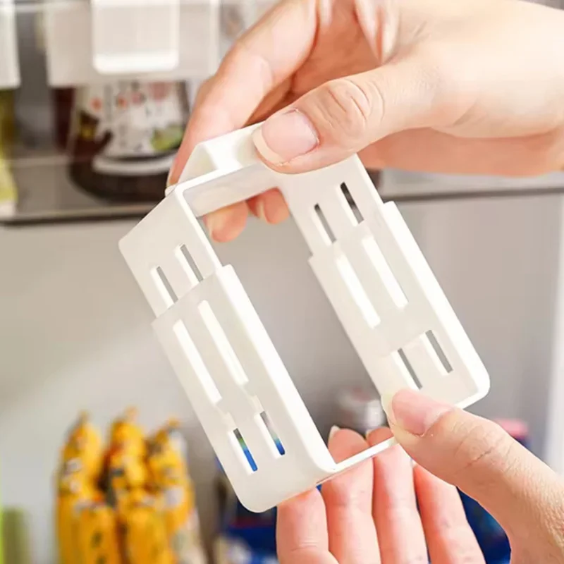 2pc Plastic Retractable Storage Box Partition Plate For Refrigerator Side Door Sorting Storage Classification Grid Clip Organize