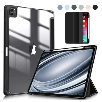 Tabet Cover pour iPad Pro, 11, Air 4, 5, 12.9, 10, 10e, Sir Atuon Mini 6, porte-crayon, 2022, 2021, 2020, 10.9