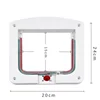 1PC Cat Dog Flap Door with 4 Way Locking Kitten Small Pet Dual Entry and Exit Door Weatherproof Pet Safety Doors 6