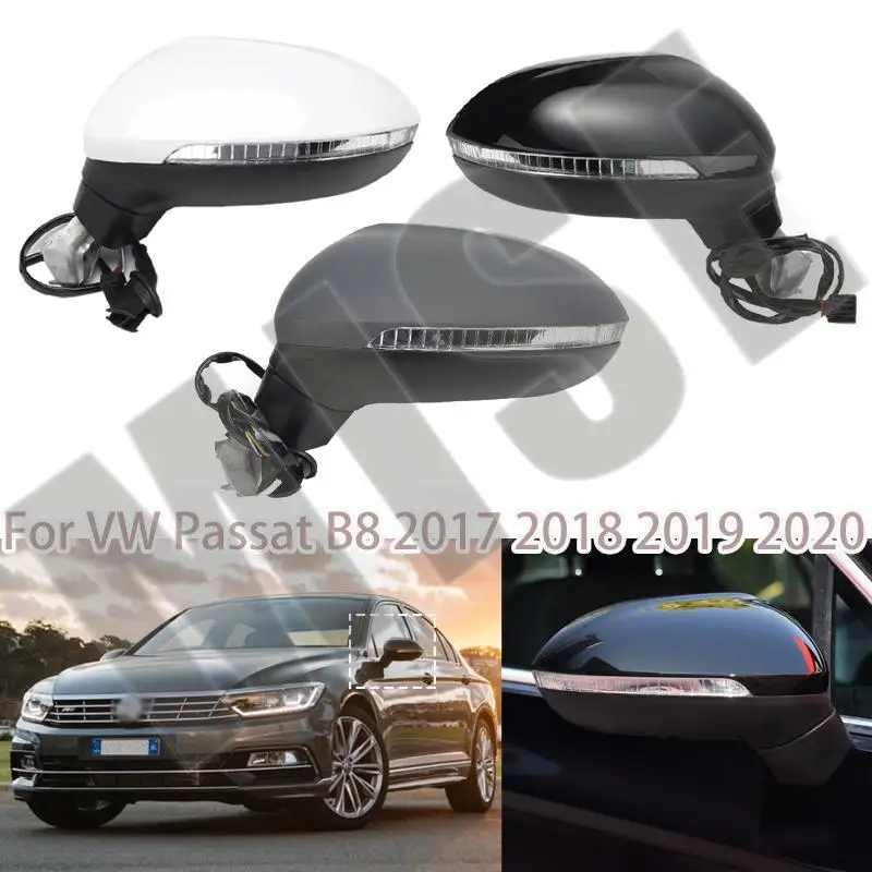 Per Vw Passat B8 2017 2018 2019 2020 Car Left Right Side Power Heated Fold Indicatore Di Direzione 6 8 9 13 Fili Gruppo Specchietto Laterale