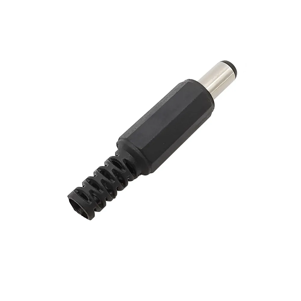 5Pcs 5.5 x 2.5mm DC Male Plug Power Supply Ends Solder Type DIY DC Barrel Plugs Jack Connector Adapter