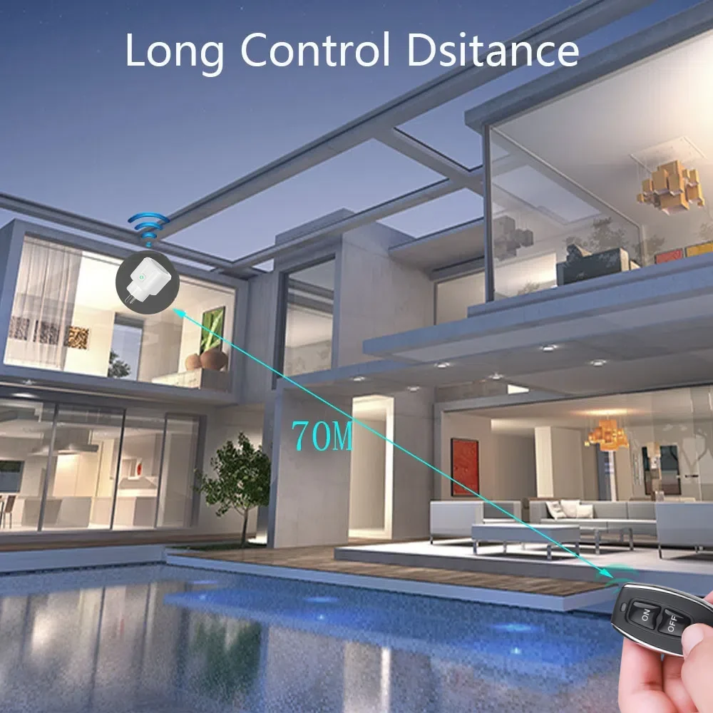 Wireless Smart Remote Control Socket Switch 15A