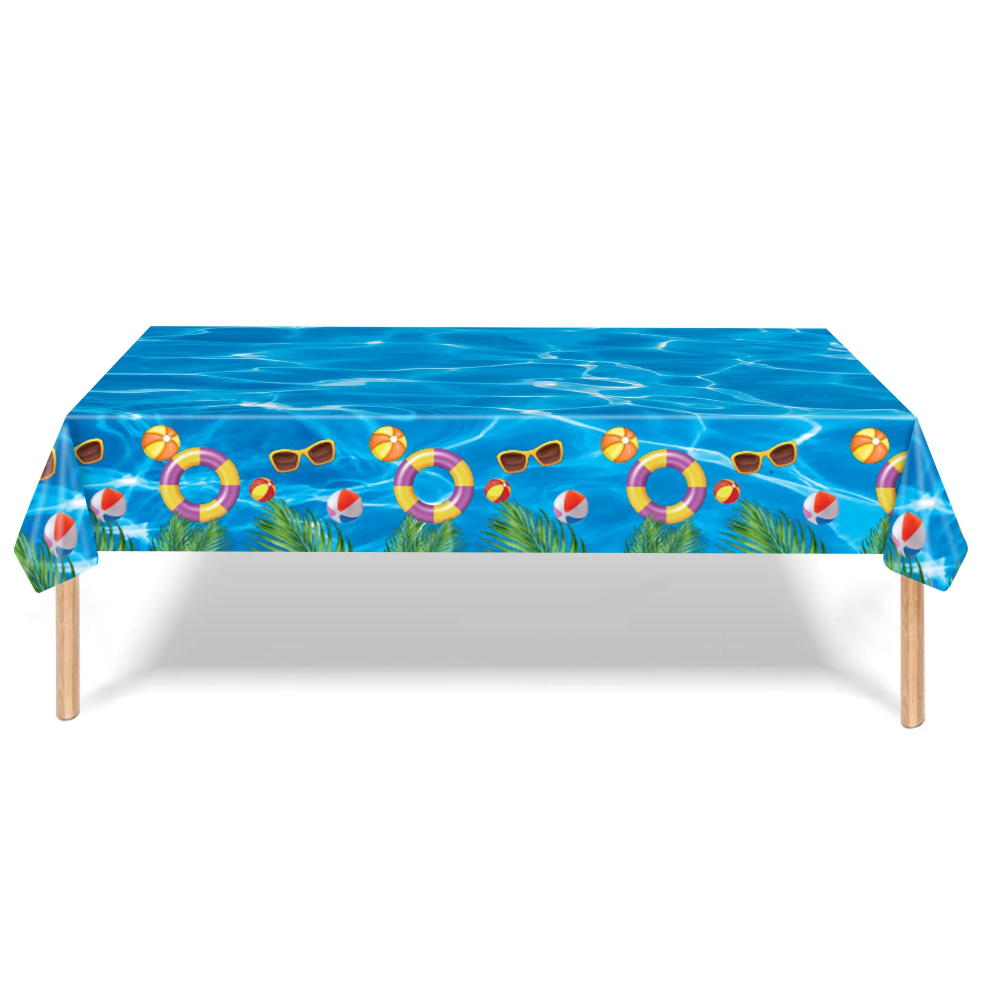 Summer Swimming Pool Theme Party Disposable Tableware Set Plates