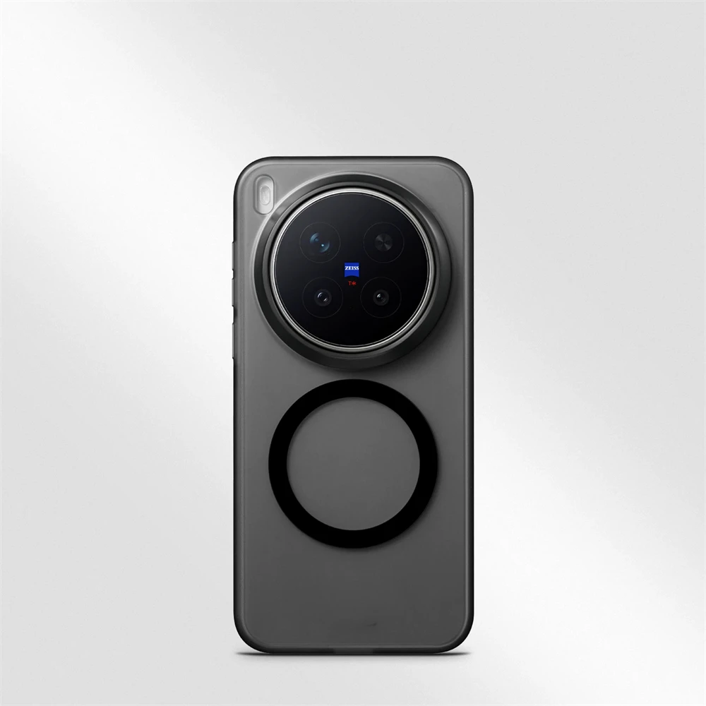 Ultra Matte Translucent Magnetic Shockproof Case with Wireless Charging Compatibility