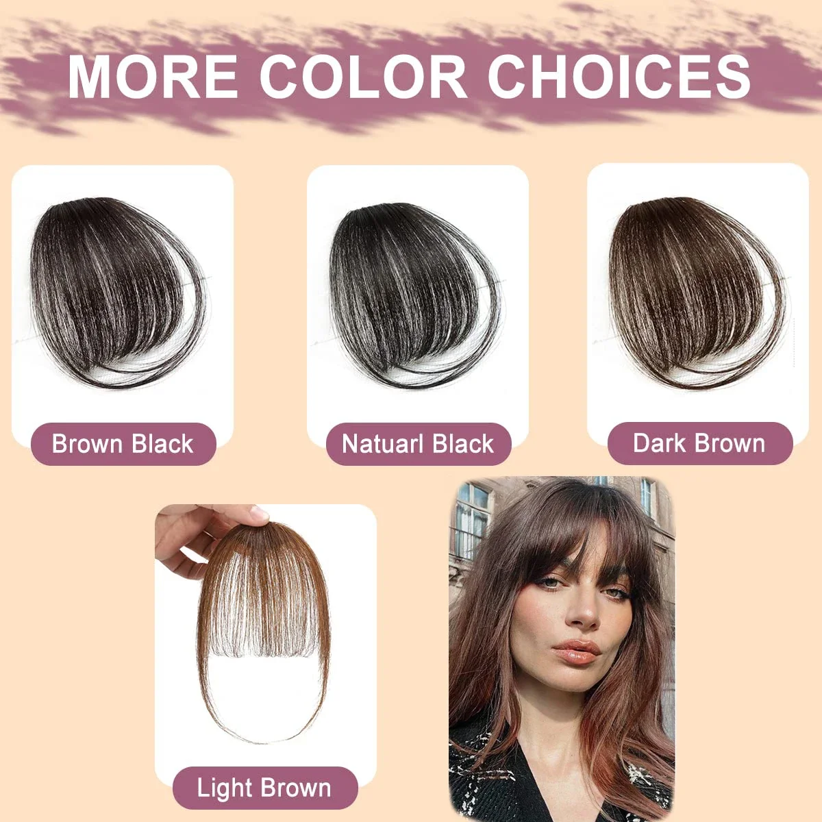Synthetic Hair Clip In Bangs Natural Black Invisible Front Fringes Clip in Hair Air Bangs Fake For Women hair bangs