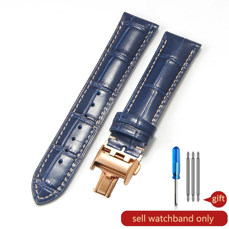 Premium Anti-Stain Easy-Clean Calfskin Leather Watch Strap