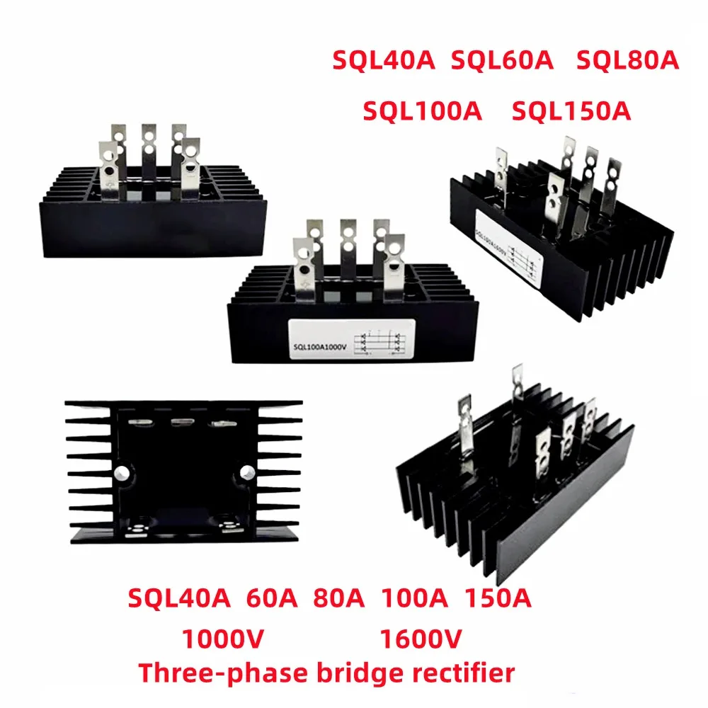 

Однофазный модуль QL100A SQL100A 40A 60A 80A 100A 150A 1000V 1600V трехфазный мостовой выпрямитель
