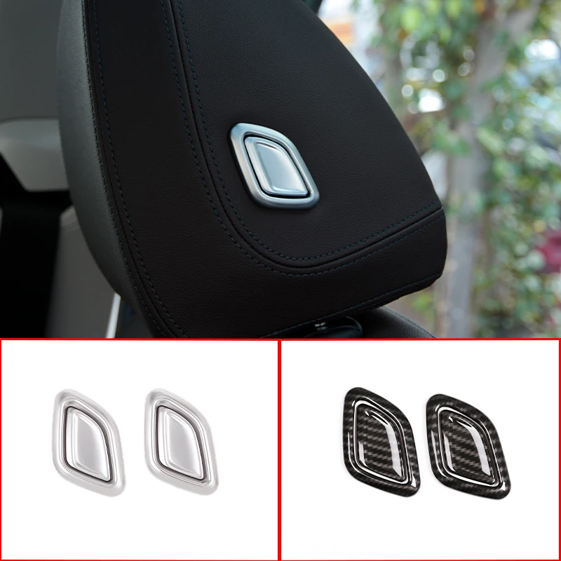 

Car Styling Headrest Buttons Sequins Decoration Cover Trim For BMW X3 X4 G01 G02 2018-2021 Interior ABS Stickers Seat Accessorie